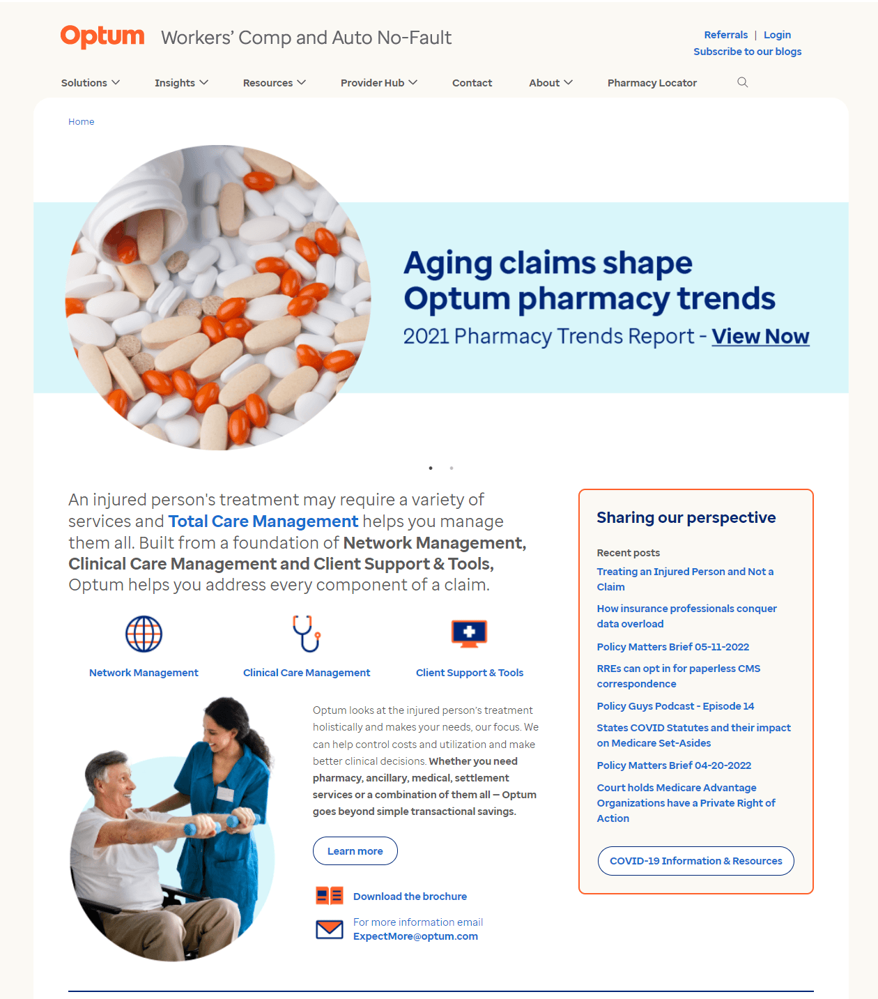 Optum site guidelines through rebranding screenshot from the original case study